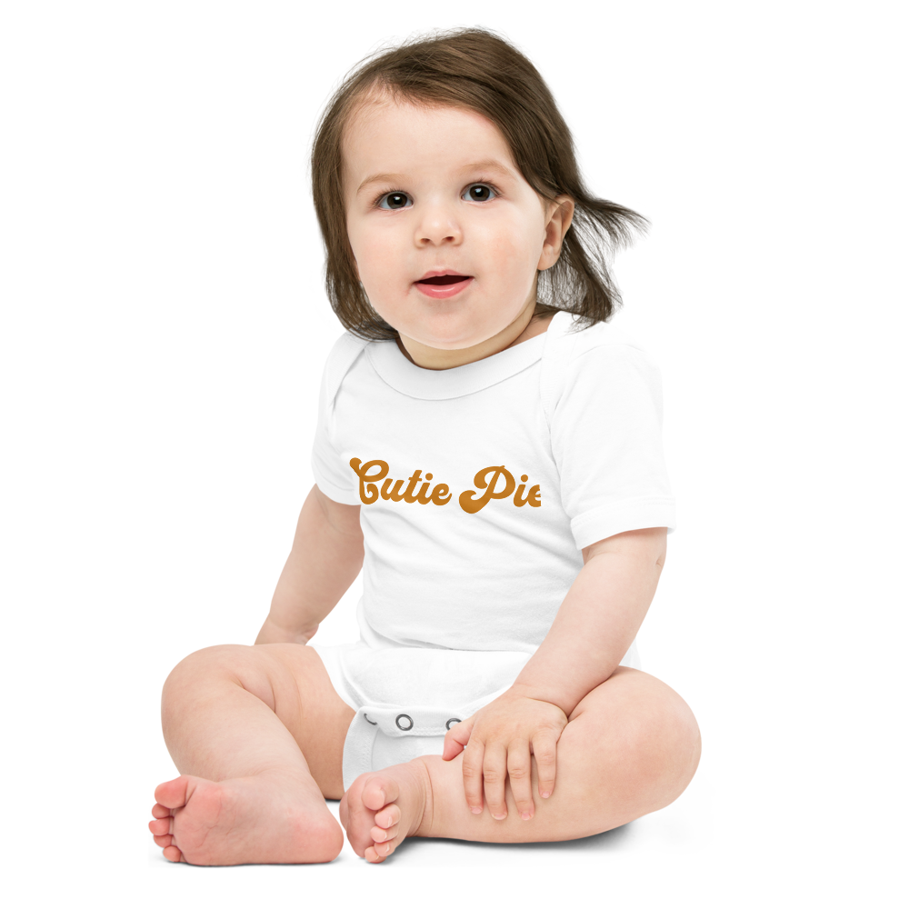 Cutie Pie Baby Onesie - White