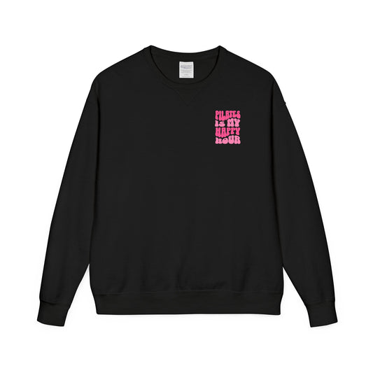 Pilates Is My Happy Hour Sweatshirt - Pink Print