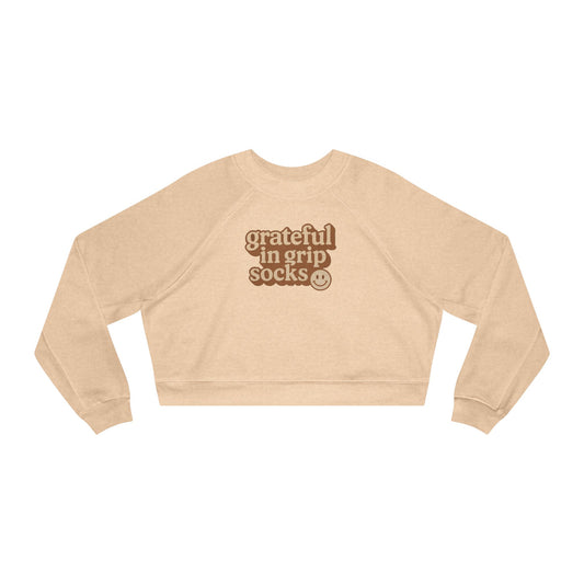 Grateful in Grip Socks Mid Length Fleece Pullover