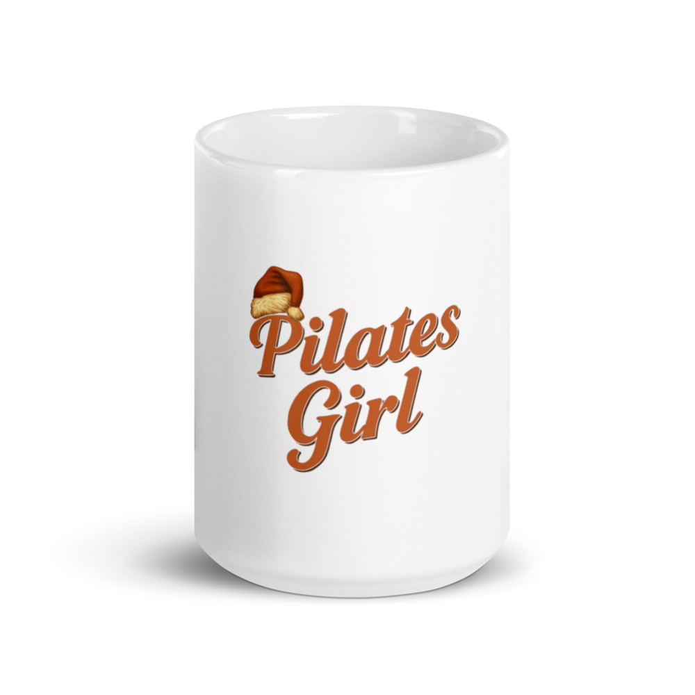Pilates Girl Vintage 15 oz White Glossy Mug